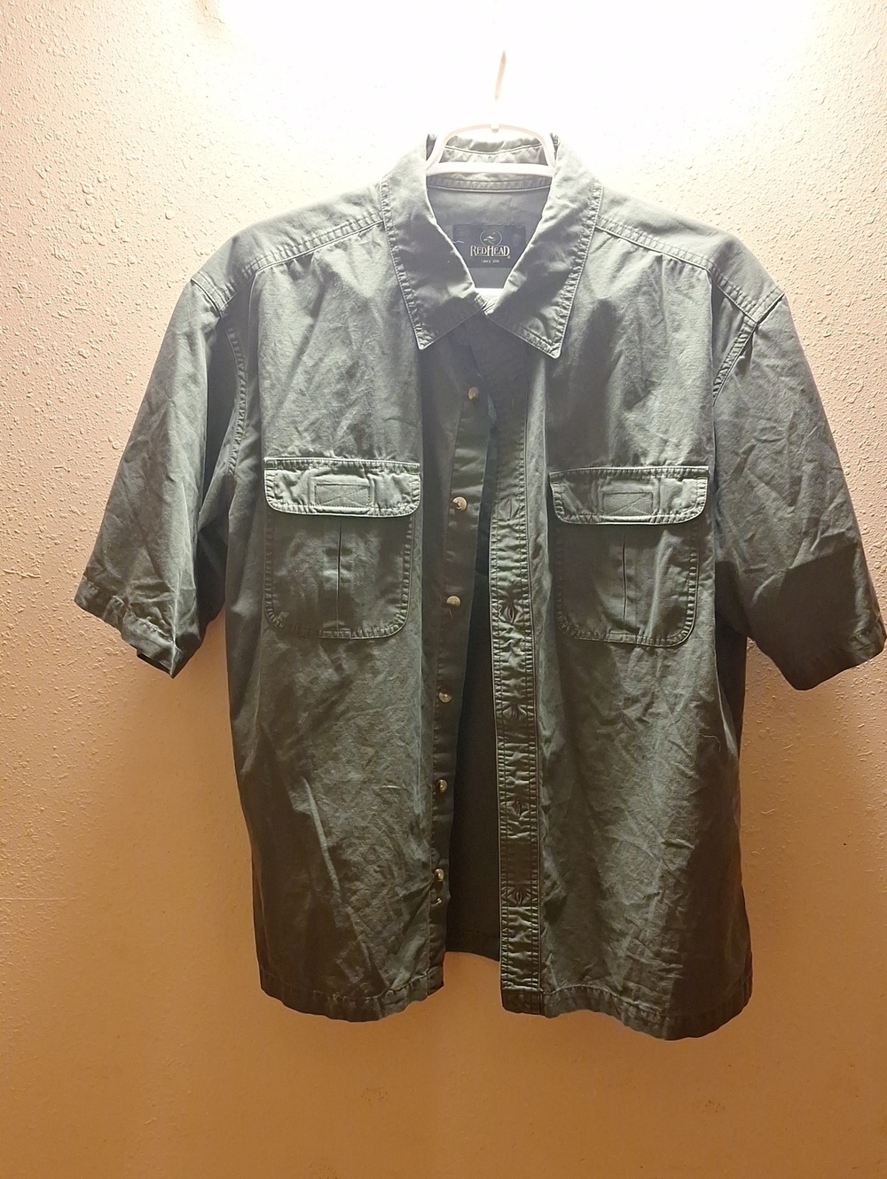 RedHead Olive Green  Button-Up Shirt